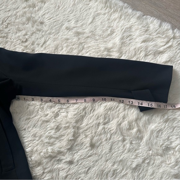 Aritzia Babaton Kano Cropped Trench Jacket Open Front Black Sz S - Picture 13 of 13